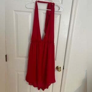Free People Red Halter Dress XL